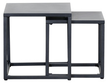 Sidobord Stål Svart 2 delar Sunlife